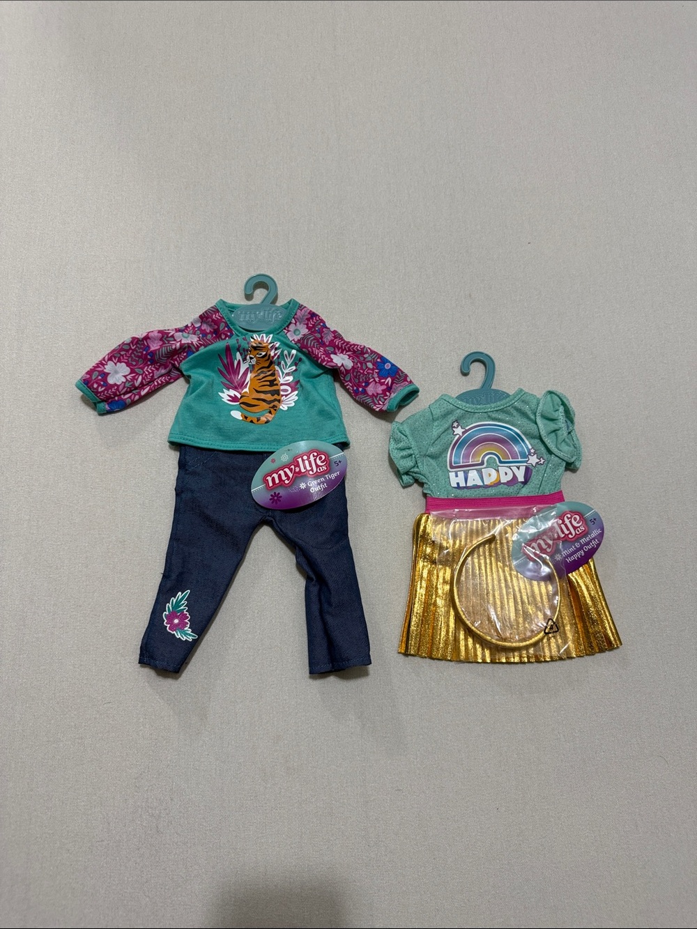 My Life As Doll Outfit Set in Teal, Pink & Gold - Mix-and-Match Styles